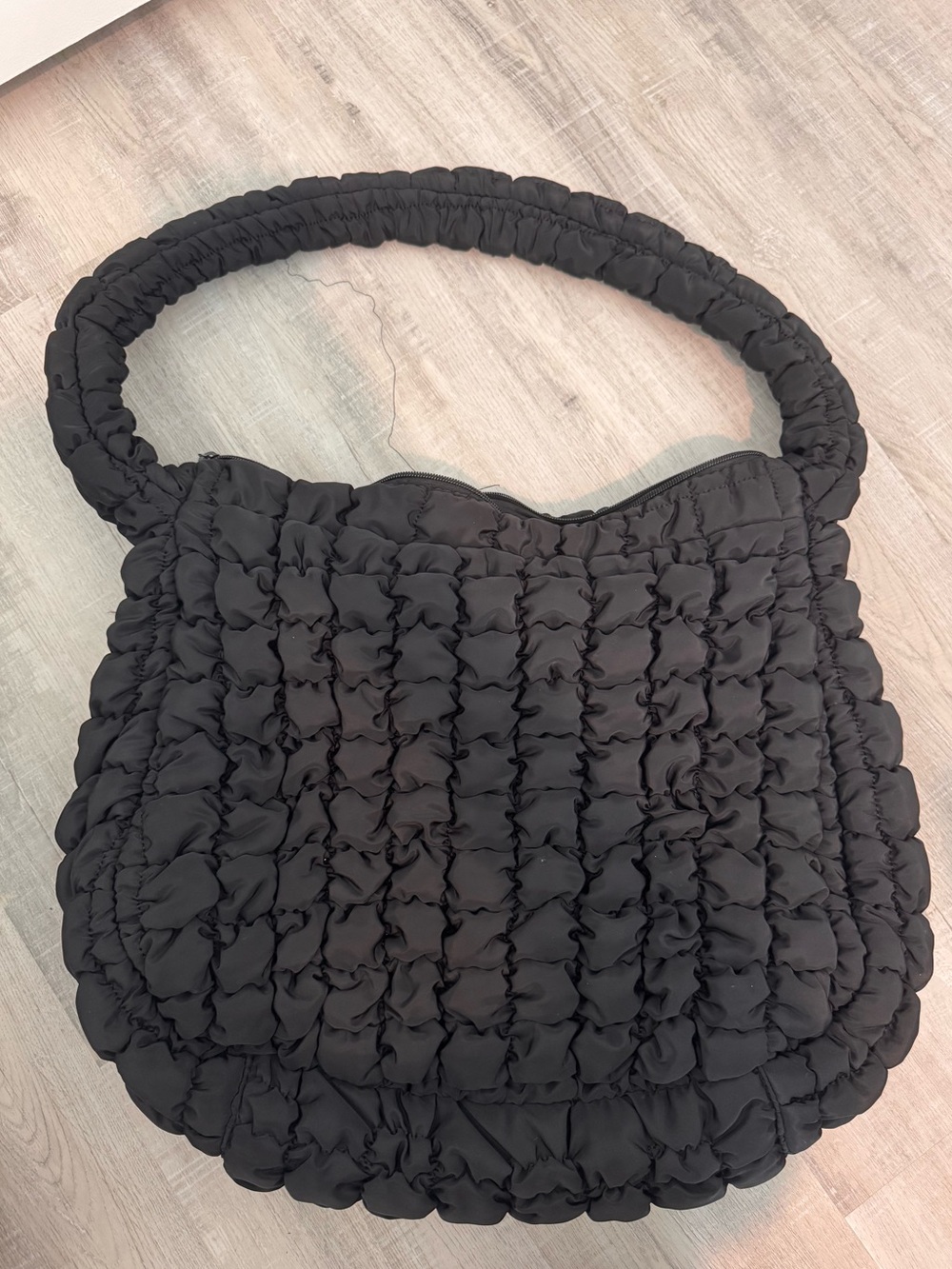 wild fable Black Quilted Puffer Shoulder Bag
